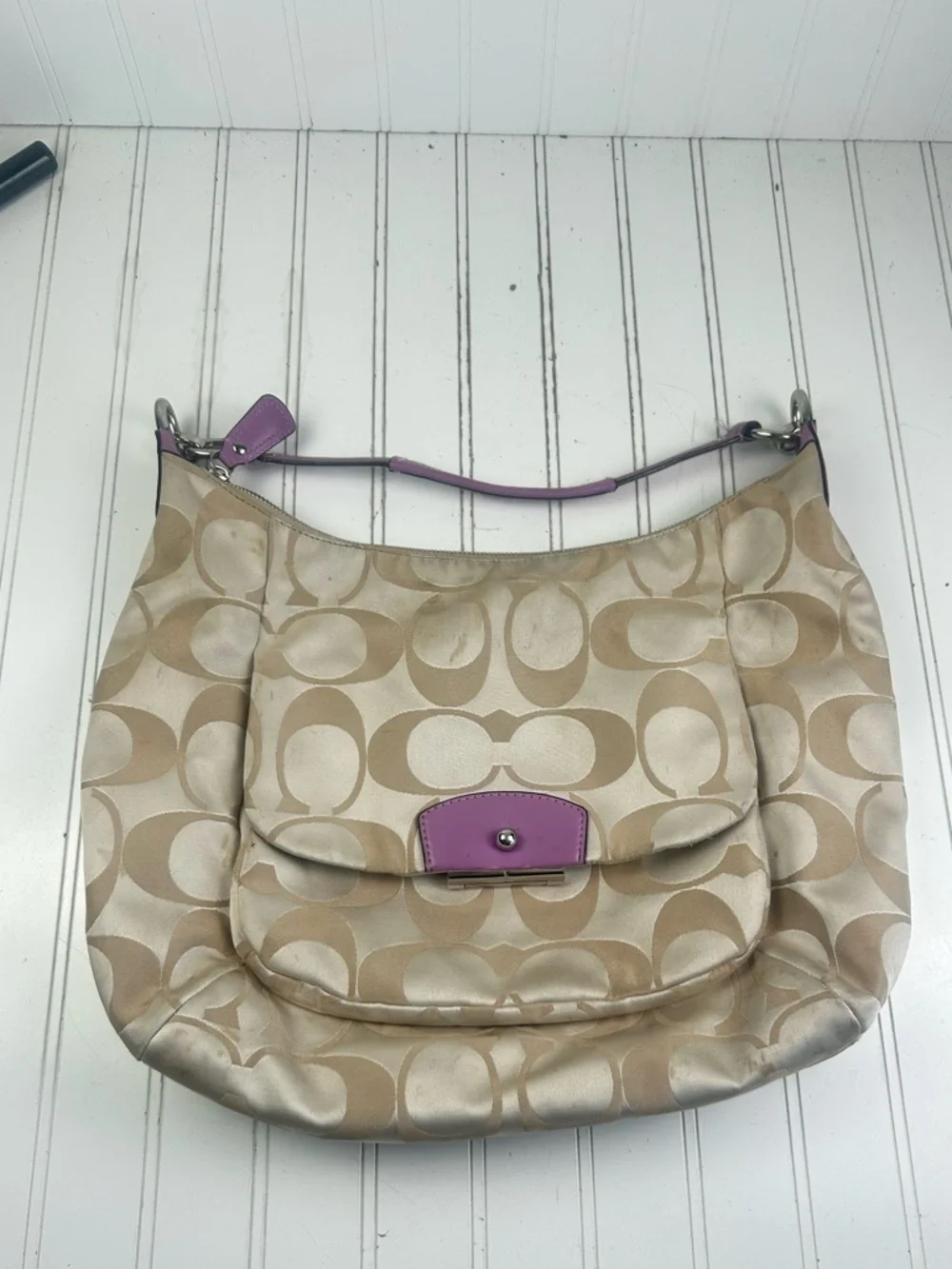 Coach Kristin Hobo Bag Signature C Monogram Vintage Y2K Shoulder Bag - Picture 2 of 16
